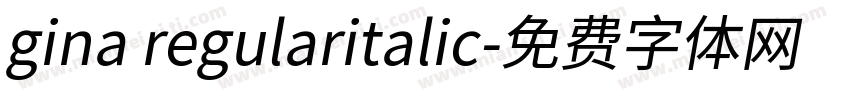 gina regularitalic字体转换